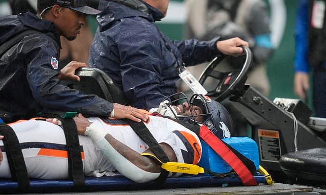 Broncos' Tyler Badie Collapses on Sideline, Carted Off Field After Medical Emergency